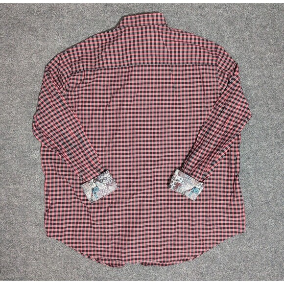 Robert Graham Shirt Mens 2XLT Flip Cuff Long Sleeve Plaid - Picture 2 of 7